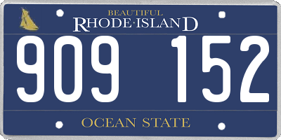 RI license plate 909152