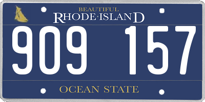 RI license plate 909157