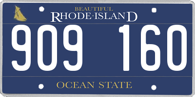 RI license plate 909160