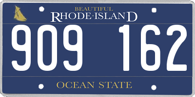 RI license plate 909162