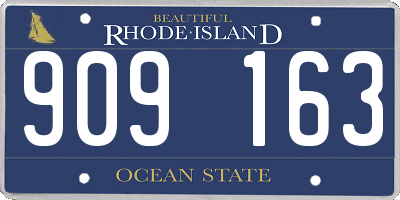 RI license plate 909163
