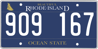 RI license plate 909167