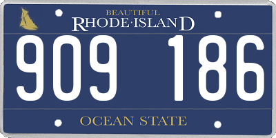 RI license plate 909186