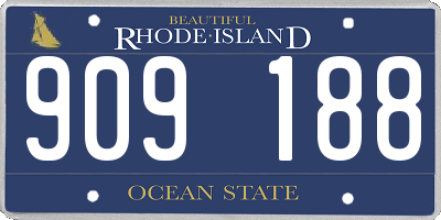 RI license plate 909188