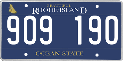 RI license plate 909190