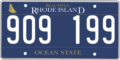RI license plate 909199