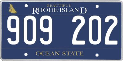 RI license plate 909202