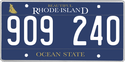 RI license plate 909240