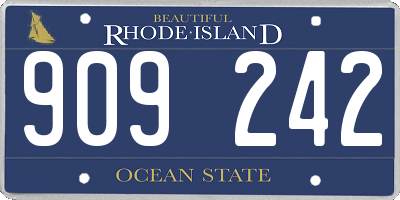 RI license plate 909242