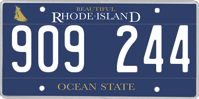 RI license plate 909244