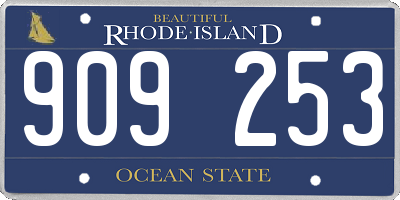 RI license plate 909253