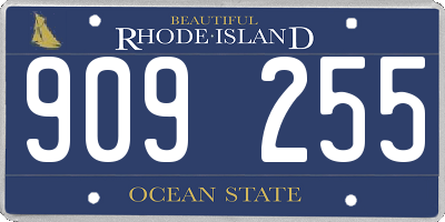 RI license plate 909255