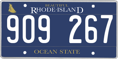 RI license plate 909267