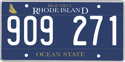 RI license plate 909271