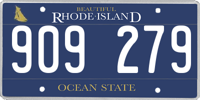RI license plate 909279
