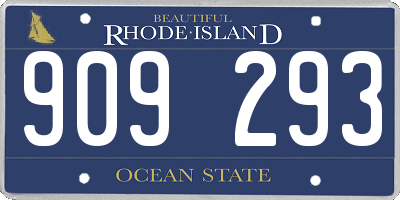 RI license plate 909293