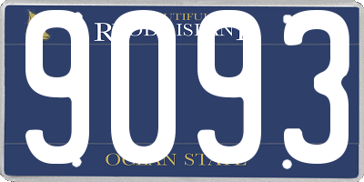 RI license plate 9093