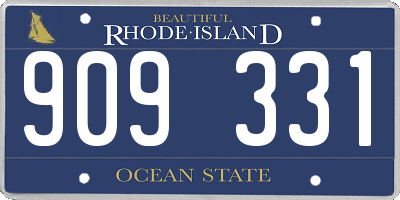 RI license plate 909331