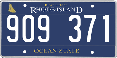 RI license plate 909371