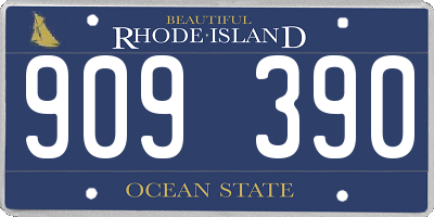 RI license plate 909390