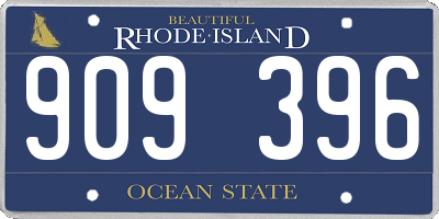 RI license plate 909396