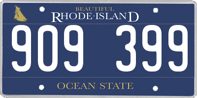RI license plate 909399