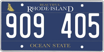RI license plate 909405