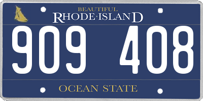 RI license plate 909408