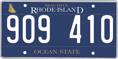 RI license plate 909410