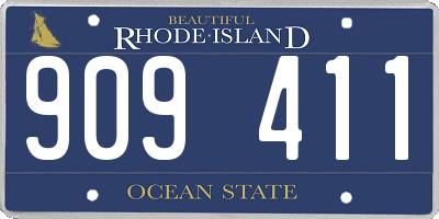 RI license plate 909411