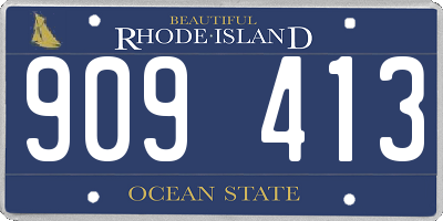 RI license plate 909413