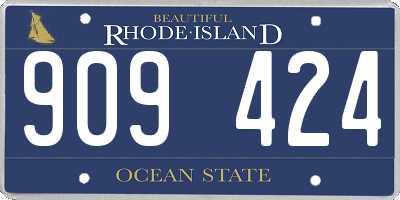 RI license plate 909424