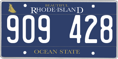 RI license plate 909428
