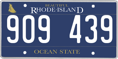RI license plate 909439