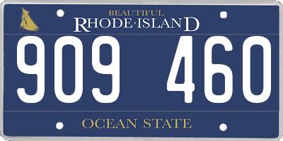 RI license plate 909460