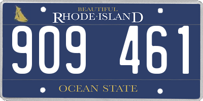 RI license plate 909461