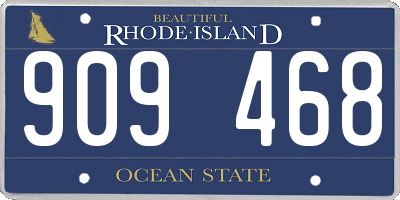 RI license plate 909468