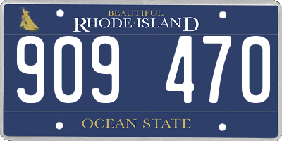 RI license plate 909470