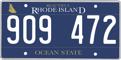 RI license plate 909472