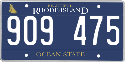 RI license plate 909475