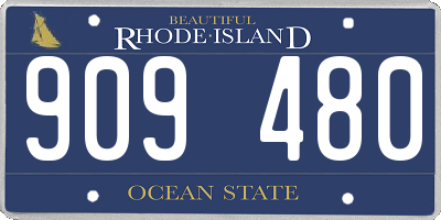 RI license plate 909480