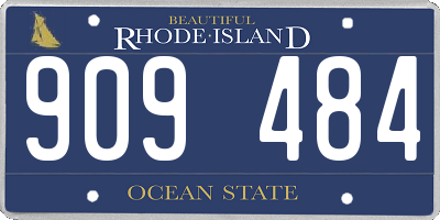 RI license plate 909484