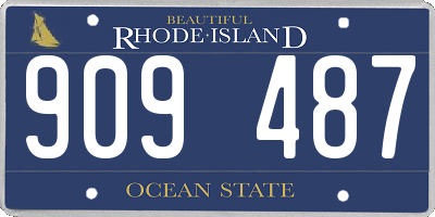 RI license plate 909487