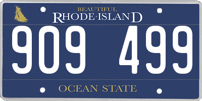 RI license plate 909499