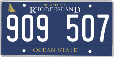 RI license plate 909507