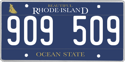 RI license plate 909509
