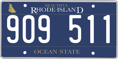 RI license plate 909511