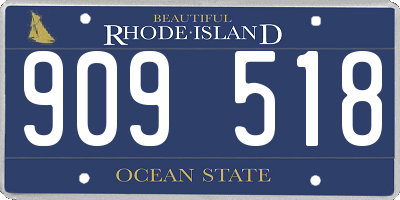 RI license plate 909518