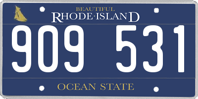 RI license plate 909531