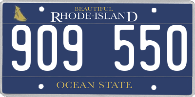 RI license plate 909550